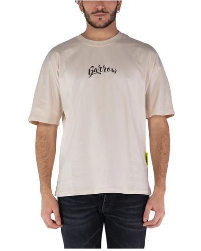 Barrow T-shirt in jersey di cotone con stampa logo - Grigio