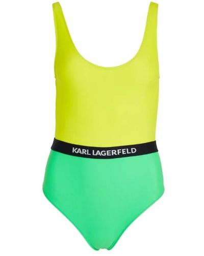 Karl Lagerfeld Costumi da bagno color block - Verde
