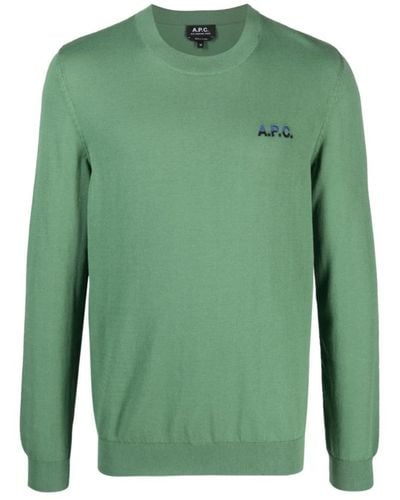 A.P.C. Round-Neck Knitwear - Green