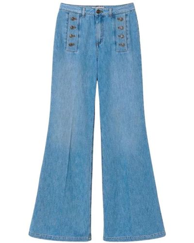 Twin Set Jeans > wide jeans - Bleu