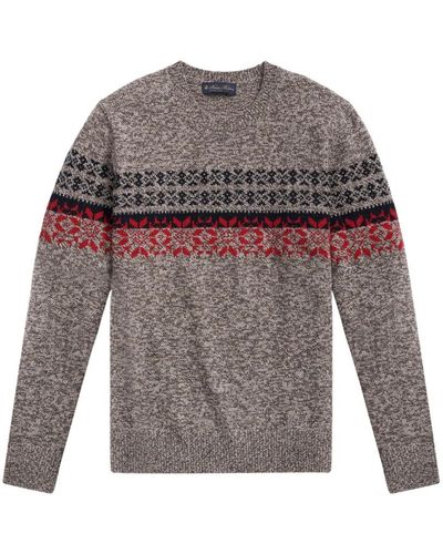 Brooks Brothers Knitwear > round-neck knitwear - Gris