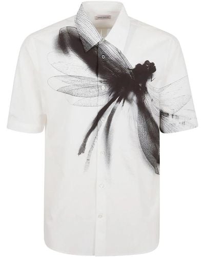 Alexander McQueen Short Sleeve Shirts - White