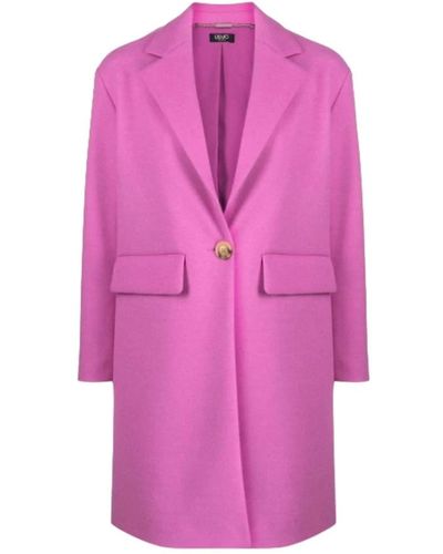 Liu Jo Single-Breasted Coats - Pink