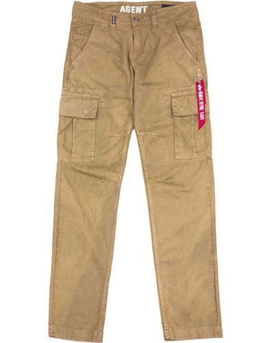 Alpha Industries Straight Trousers - Natural