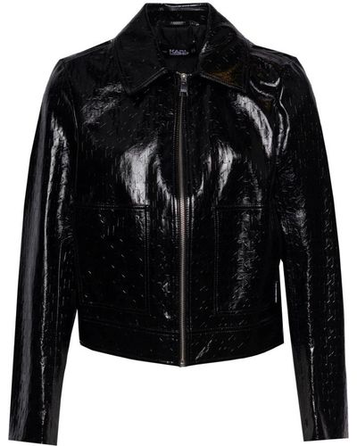 Karl Lagerfeld Leather Jackets - Black