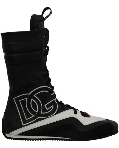 Dolce & Gabbana Lace-Up Boots - Black