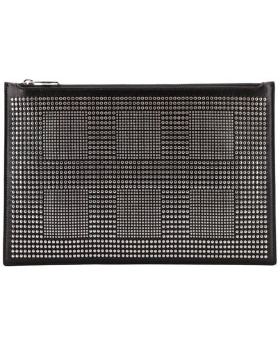 Alexander McQueen Studded leder clutch - Schwarz