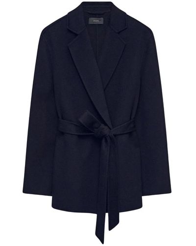 JOSEPH Elegante cappotto in cashmere double face - Blu