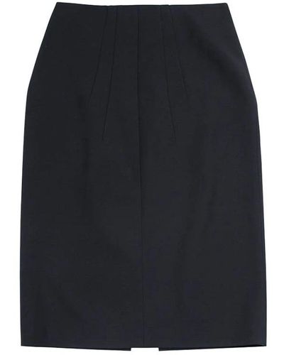 N°21 Pencil cut skirt with front slit - Negro