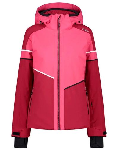 CMP Chaqueta de esquí de twill con capucha desmontable - Rosa