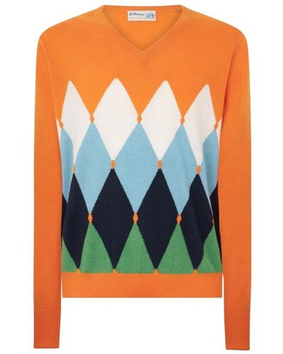 Ballantyne Cashmere Knitwear - Orange