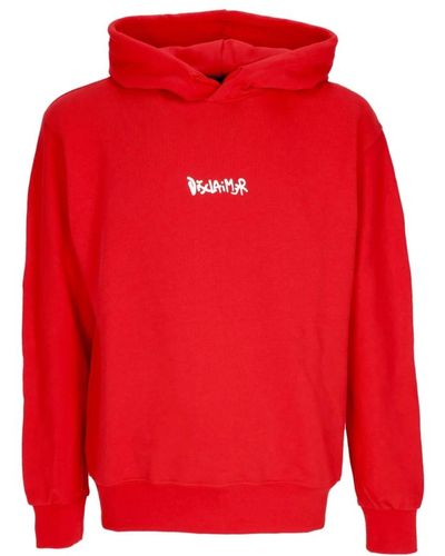DISCLAIMER Rot/weiß big logo hoodie streetwear