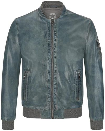Milestone Jackets > leather jackets - Bleu