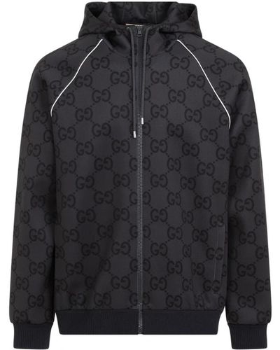 Gucci Giacca in neoprene grigio scuro con zip - Nero