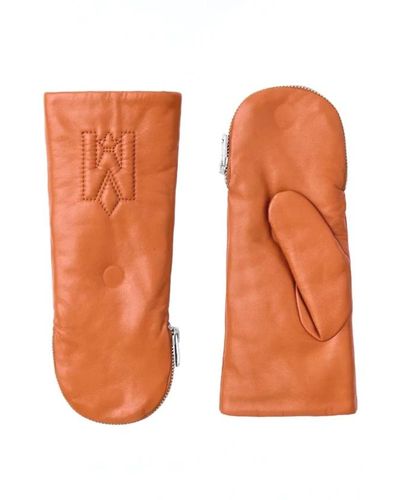 Mackage Lederhandschuhe für kaltes wetter - Orange
