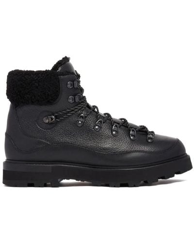 Moncler Lace-Up Boots - Black
