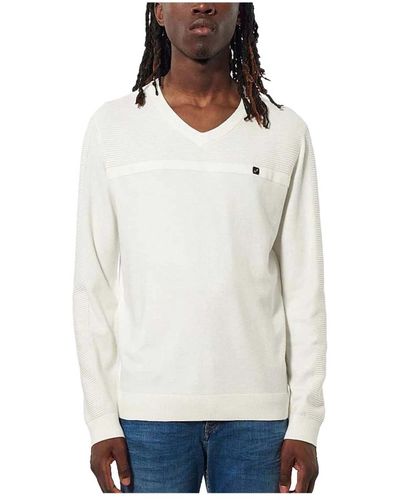 Kaporal Knitwear > v-neck knitwear - Blanc