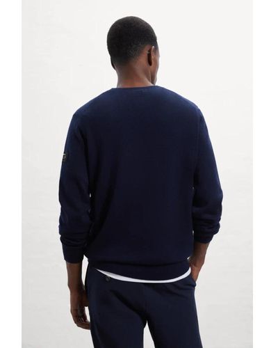 Ecoalf Knitwear > v-neck knitwear - Bleu