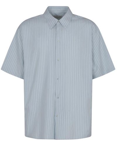Lanvin Reefer-style gestreiftes hemd,short sleeve shirts - Blau