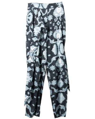 Bazar Deluxe Pantalones sarong de viscosa elástica - Azul