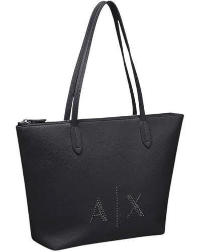 Armani Exchange Tote Bags - Black