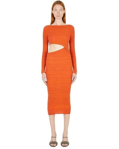 Wynn Hamlyn Dresses > day dresses > knitted dresses - Orange