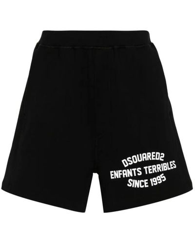 DSquared² Schwarze long arnold shorts