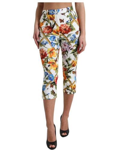 Dolce & Gabbana Cropped Trousers - Multicolour
