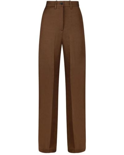 Nine:inthe:morning Wide trousers - Marrón