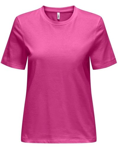 ONLY Stammesleben taschen t-shirt - Pink