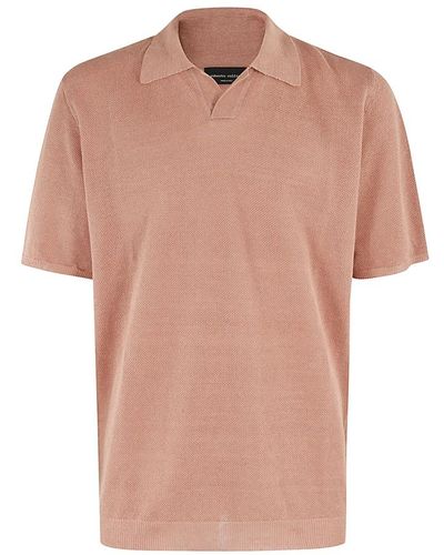 Roberto Collina Polo piquet shirt,pique polo shirt - Pink