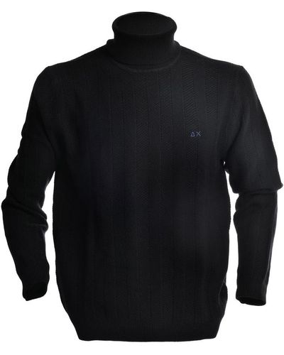 Sun 68 Rice Grain High Neck Sweater - Schwarz