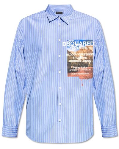 DSquared² Shirt mit logo - Blau