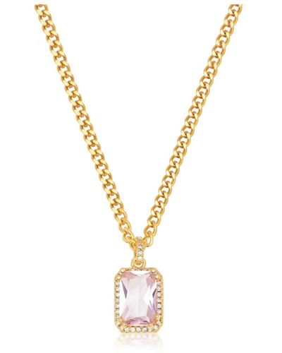 Nialaya Women`s necklace with cz diamond - Metallizzato