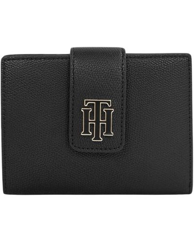 Tommy Hilfiger Portafoglio magnetico con porta carte di credito e portamonete - Nero