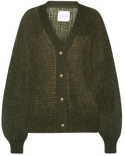 Philippe Model Cardigan oversize in mohair e lana - Verde
