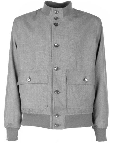 Loro Piana Elegant sporty wool bomber jacket - Grau