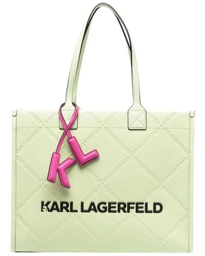 Karl Lagerfeld Geprägte tote tasche - Grün