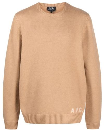 A.P.C. Round-Neck Knitwear - Natural