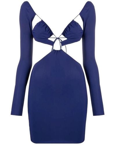 Amazuìn Short Dresses - Blue