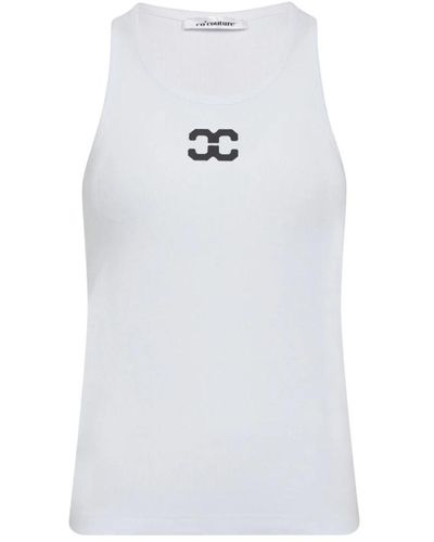 co'couture Weißes baumwoll tank top