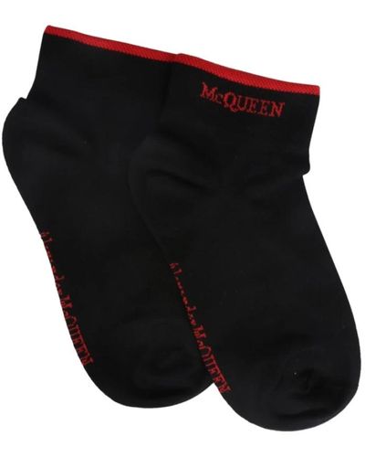 Alexander McQueen Socken mit logo - Schwarz