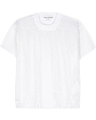 Junya Watanabe Gepaneltes design weiße t-shirts und polos