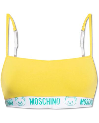 Moschino Bh mit logo - Gelb