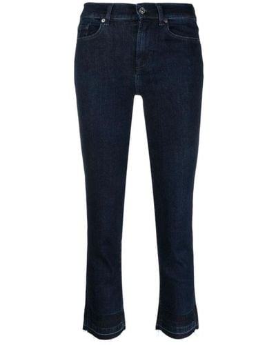 7 For All Mankind Cropped Jeans - Blue