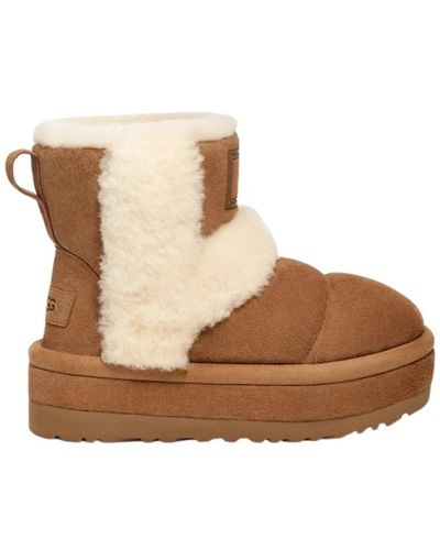 UGG Classic Cloudpeak Suede and Wool Boots - Braun