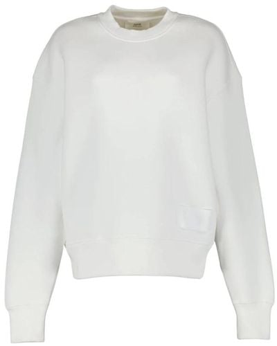 Ami Paris Logo label rundhals pullover - Weiß