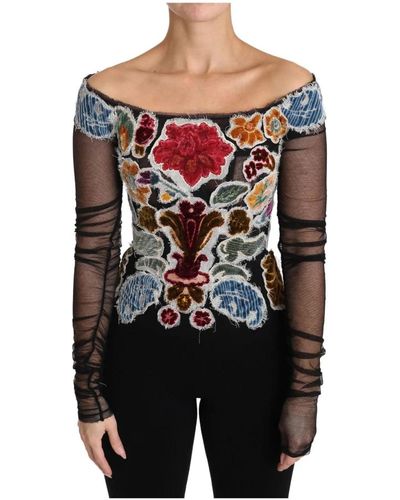 Dolce & Gabbana Tops > long sleeve tops - Noir