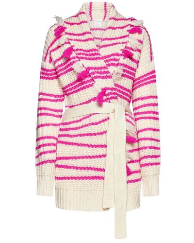 Forte Forte Magenta woll intarsia cardigan pullover - Pink
