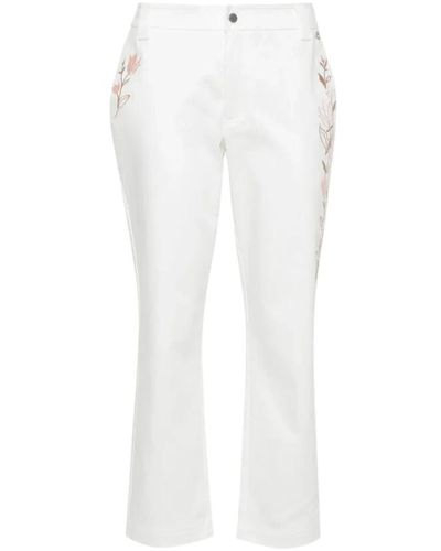 Twin Set Cropped trousers - Blanco